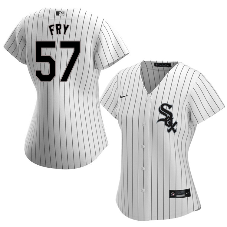 Nike Women #57 Jace Fry Chicago White Sox Baseball Jerseys Sale-White
